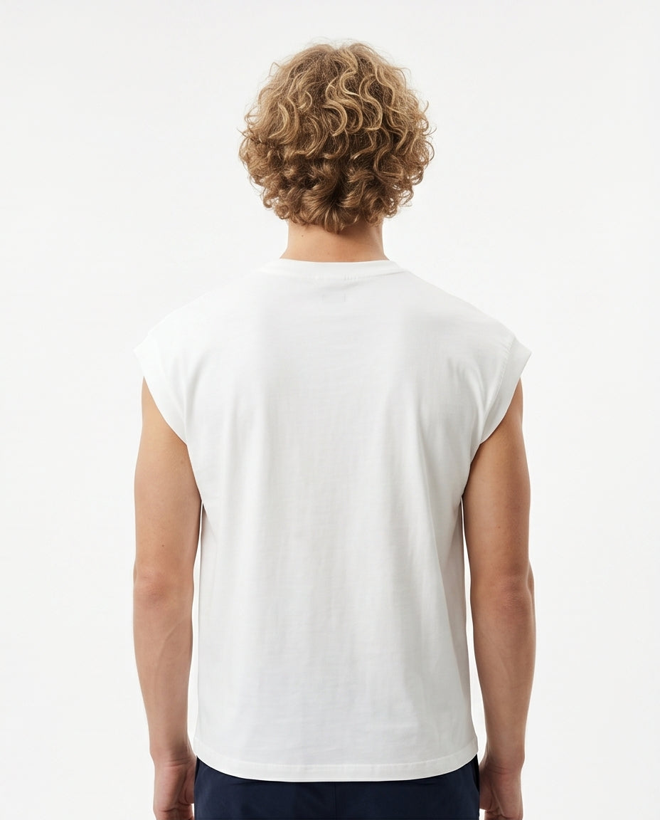 Men's Athletic Team Club Print Oversized Muscle Tee - R217695