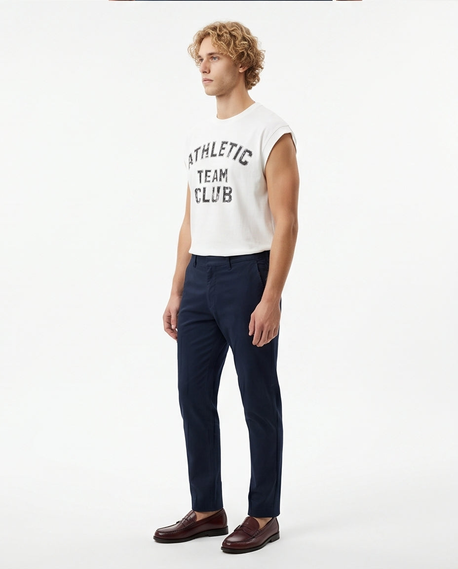 Men's Athletic Team Club Print Oversized Muscle Tee - R217695