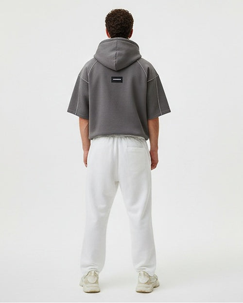 Light Grey Mesh Relaxed Fit Trousers - R217698