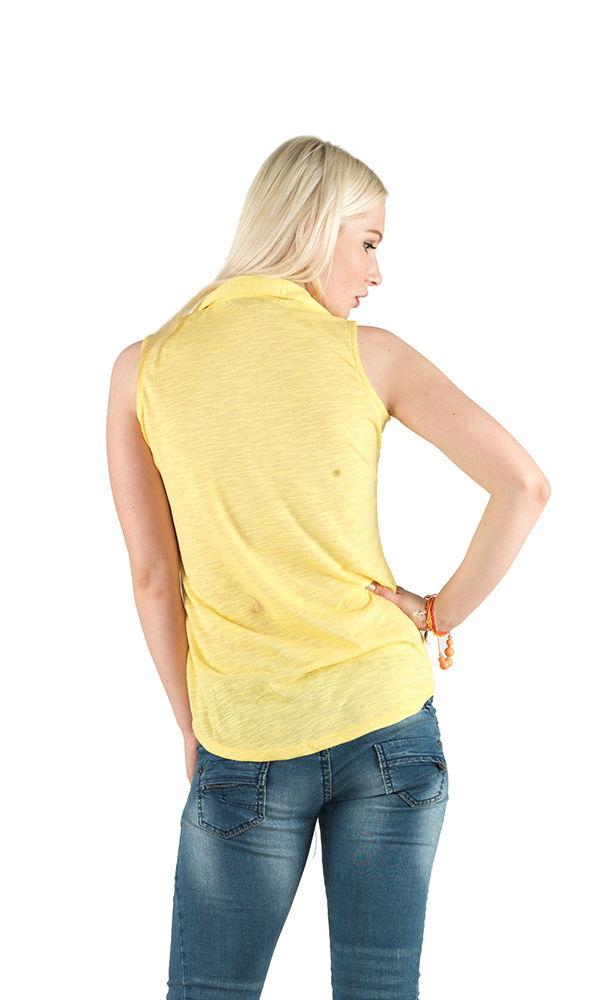 23434 23434-Women Top-Yellow - Ravin 