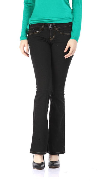 28237 28237-Women Trouser Jeans-Black - Ravin 