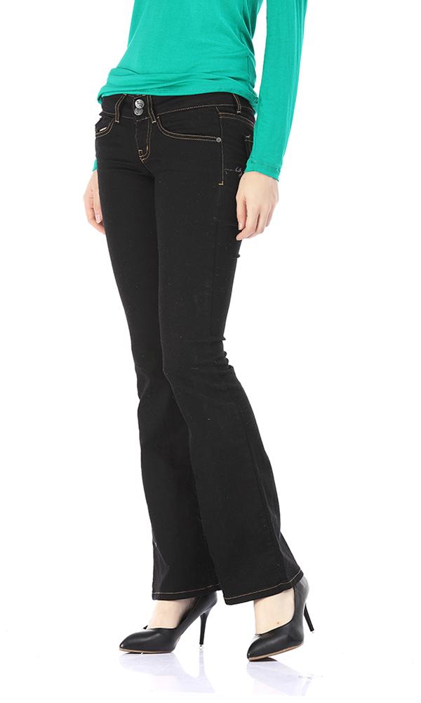 28237 28237-Women Trouser Jeans-Black - Ravin 