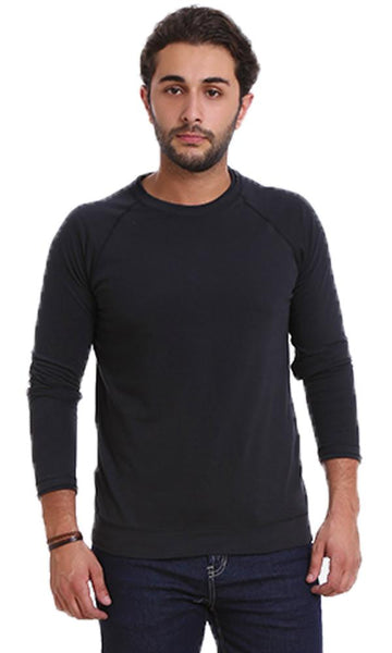 33523 Men Long Sleeve T-Shirt - Black - Ravin 