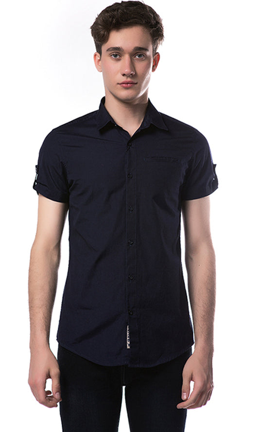 Ravin Trendy Full Buttoned Black Shirt For Men, Black, S: Buy Online at  Best Price in Egypt - Souq is now