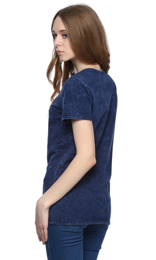 34111 Cotton Loose Top - Navy Blue - Ravin 