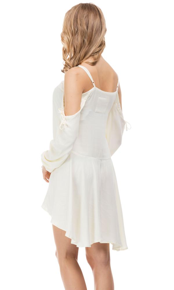 34192 Off Shoulder Blouse - White - Ravin 