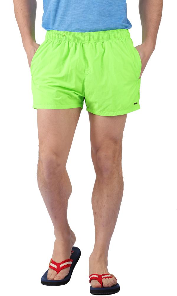 35007 Summer Neon Green Polyester Short - Ravin 