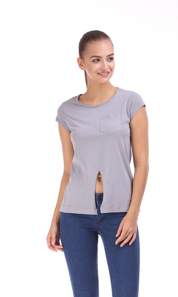 35073 Neppy Short Sleeves T-shirt - Grey - Ravin 