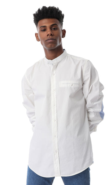 35683 Elbow Patch Shirt - White