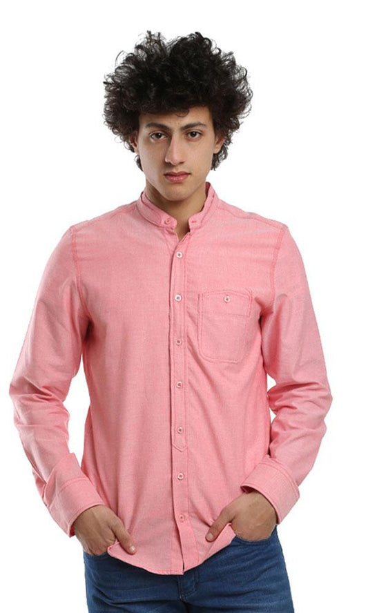 38842 Casual Plain Shirt - Watermelon - Ravin 