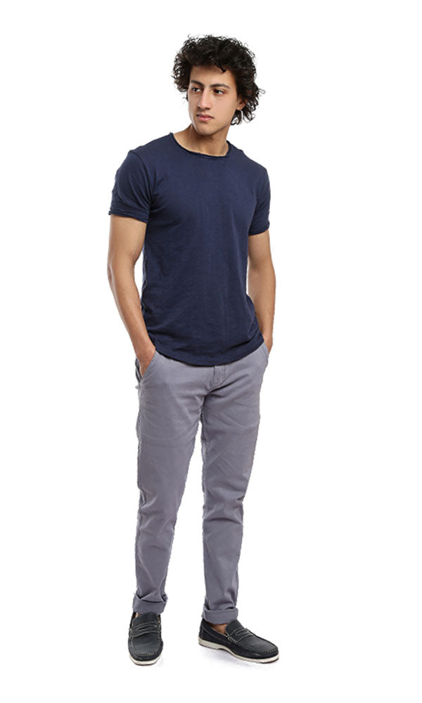 39373 Solid Short Sleeves T-shirt - Navy Blue