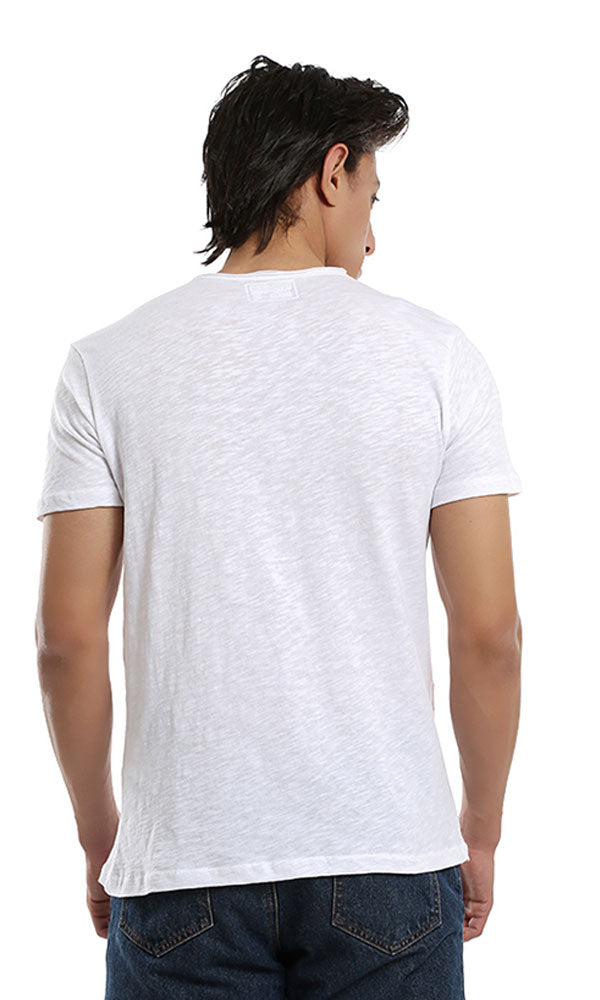 39375 Men Plain Short Sleeve T-shirt - White