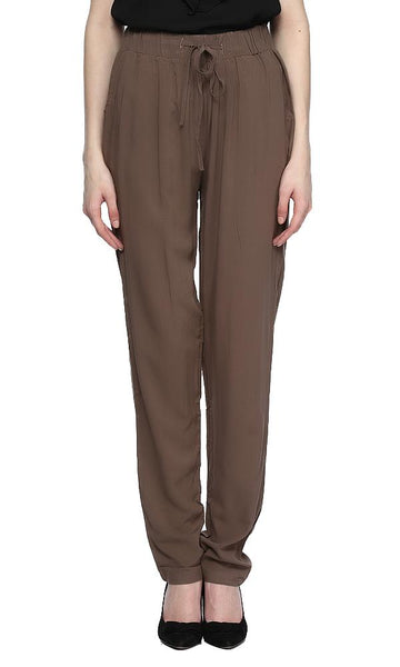 39500 Printed Drawstring Jogger Pant - Khaki - Ravin 