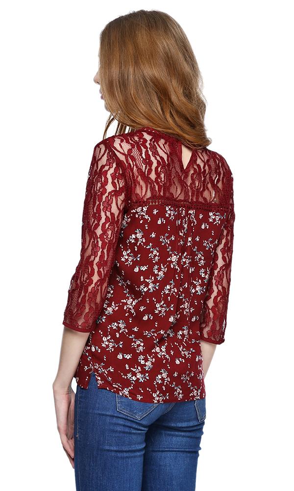 39748 Women Long Sleeve Shirt Burg - Ravin 