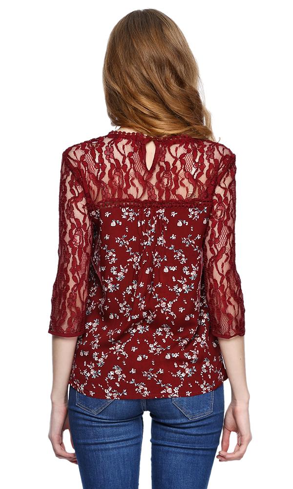 39748 Women Long Sleeve Shirt Burg - Ravin 