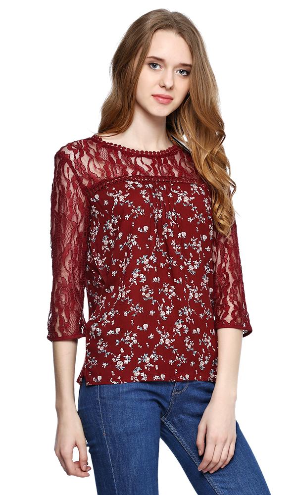 39748 Women Long Sleeve Shirt Burg - Ravin 