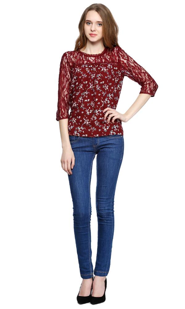 39748 Women Long Sleeve Shirt Burg - Ravin 