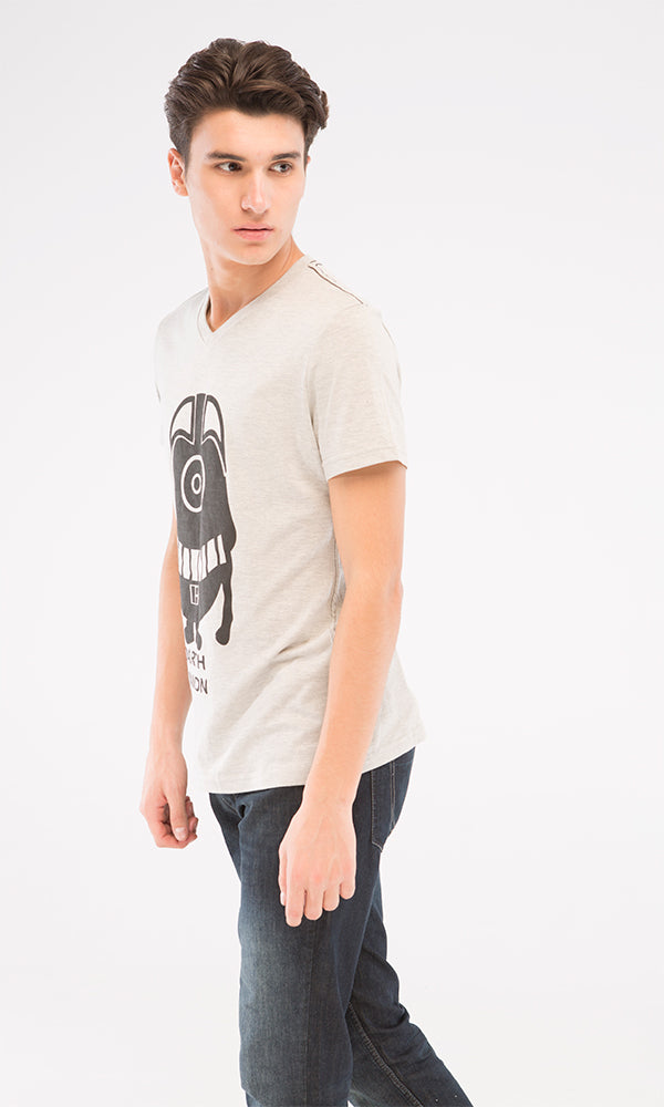 39851 Minion-T-Shirt - Heather Light Grey