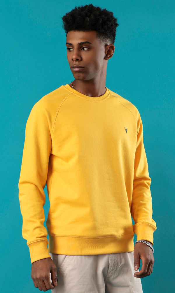 42211 Cosy Basic Mustard Heavey Sweatshirt
