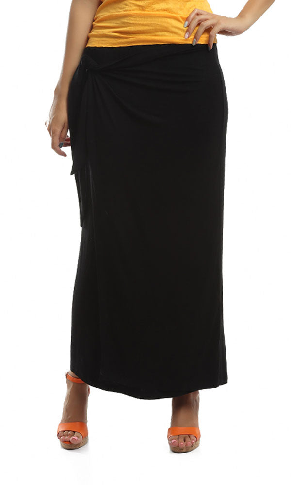 47065 Elastic Waist Skirt - Black