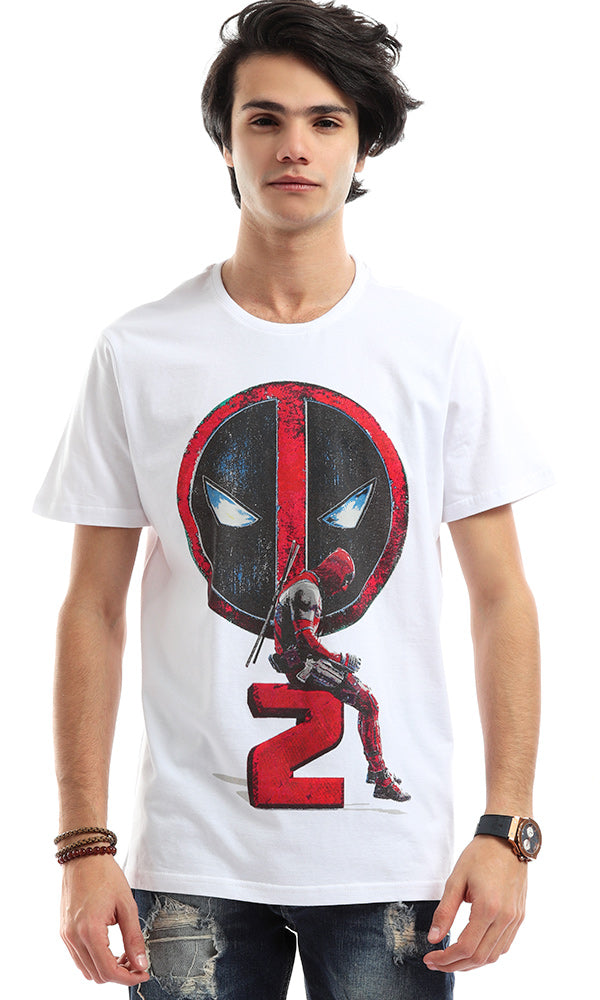 47408 Deadpool Short Sleeve White T-Shirt