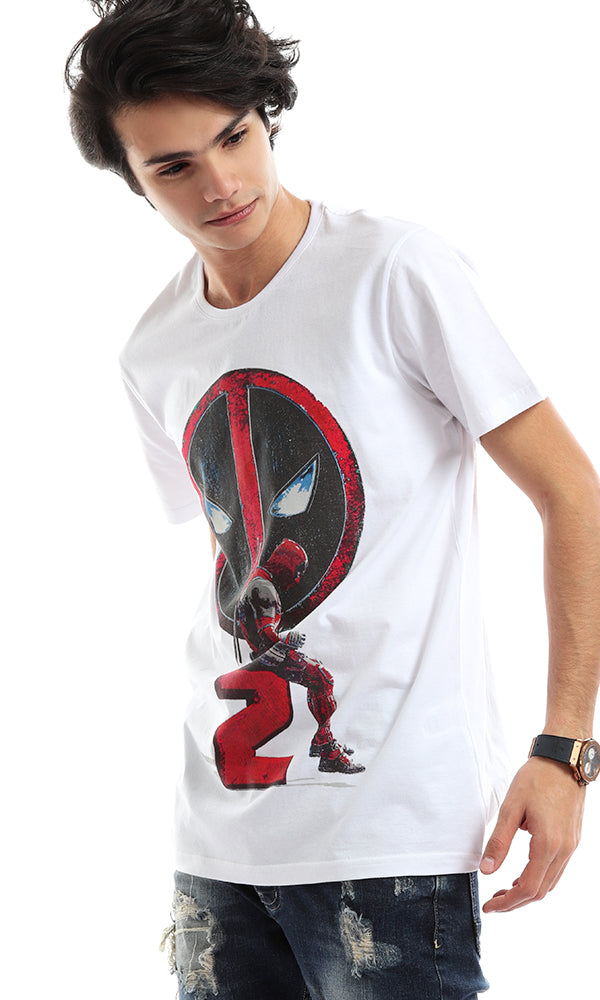 47408 Deadpool Short Sleeve White T-Shirt