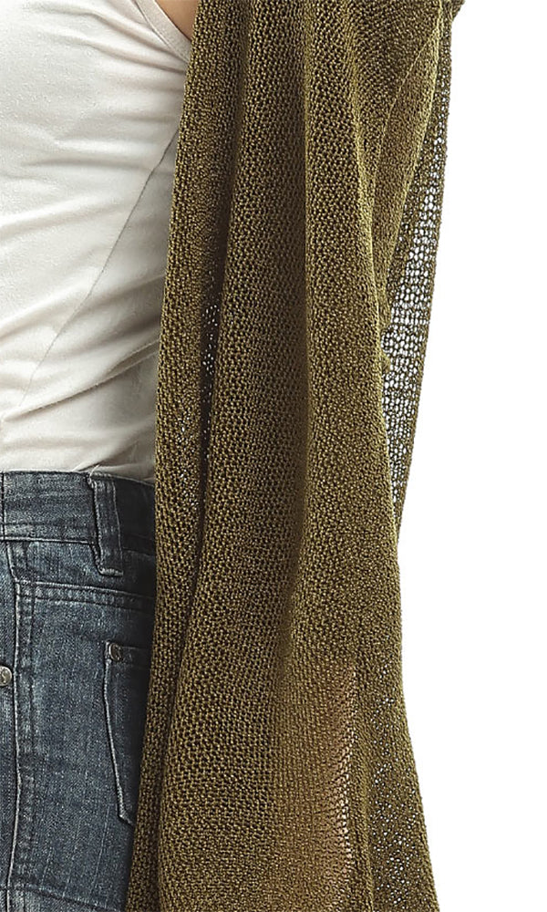 47466 Knitted Long Sleeved Cardigan - Olive