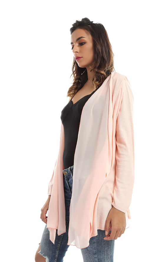 47475 Elegant Women Cardigan - Light Rose