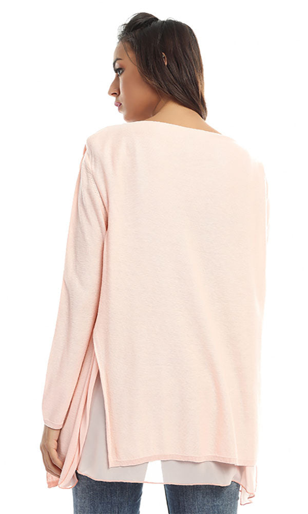 47475 Elegant Women Cardigan - Light Rose