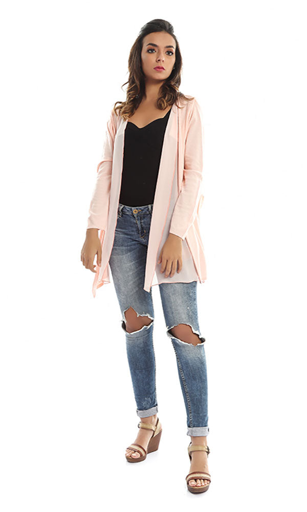 47475 Elegant Women Cardigan - Light Rose