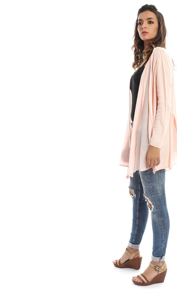 47475 Elegant Women Cardigan - Light Rose