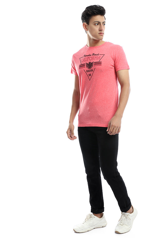 47670 Tonic Heather Watermelon Crew T-shirt