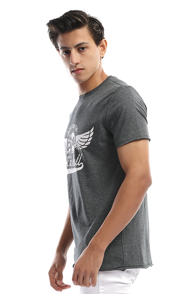 47853 Rock & Roll -Print Men's Dark Grey Tee