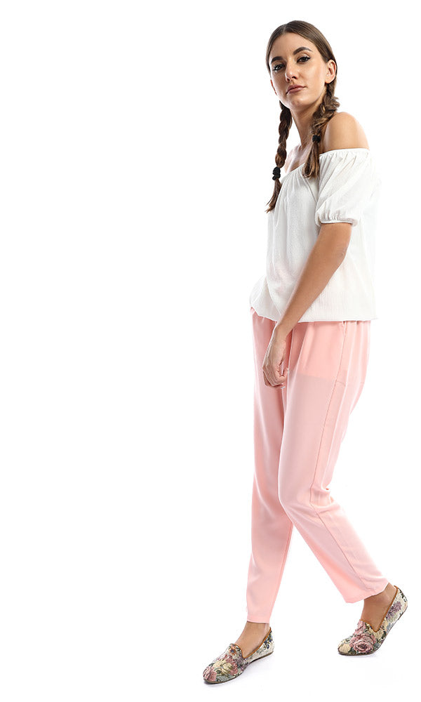 47969 Solid Regular Salmon Pants