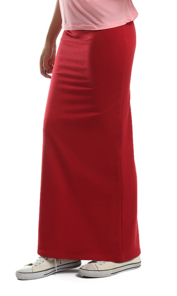 48691 Slim Fit Skirt - Firebrick