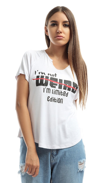 48871 I'm Not Weird Sophisticated White Tee