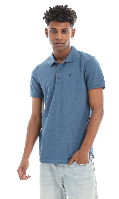 48901 دوران لأسفل Sleeves Bique Polo Shire Shire-Blue Blue Blue
