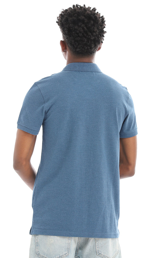 48901 دوران لأسفل Sleeves Bique Polo Shire Shire-Blue Blue Blue
