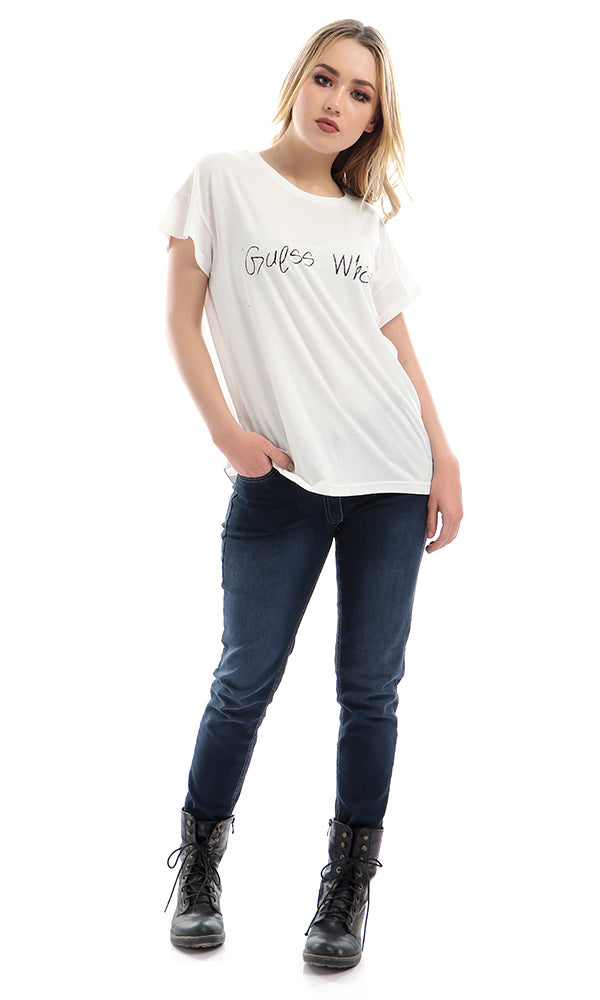 49325 Guess What-Loose Shirt - White