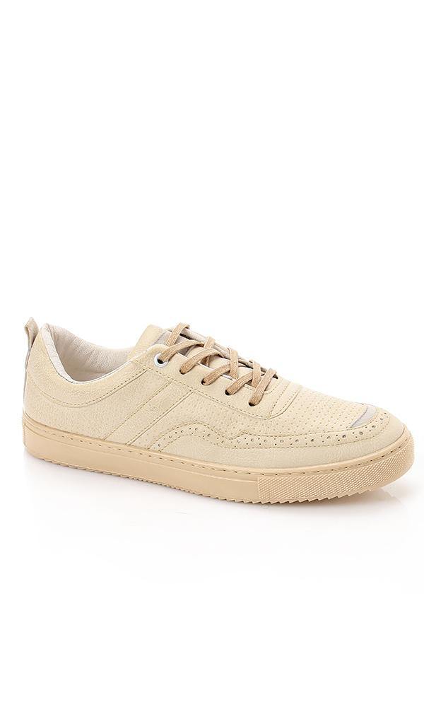 49541 Oxford Design Lace Up Beige Casual Shoes - Ravin 