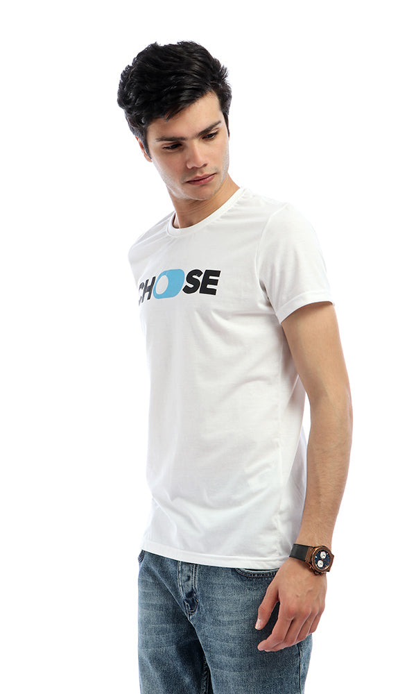 53015 Choose Short Sleeves Printed Off-White T-shirt