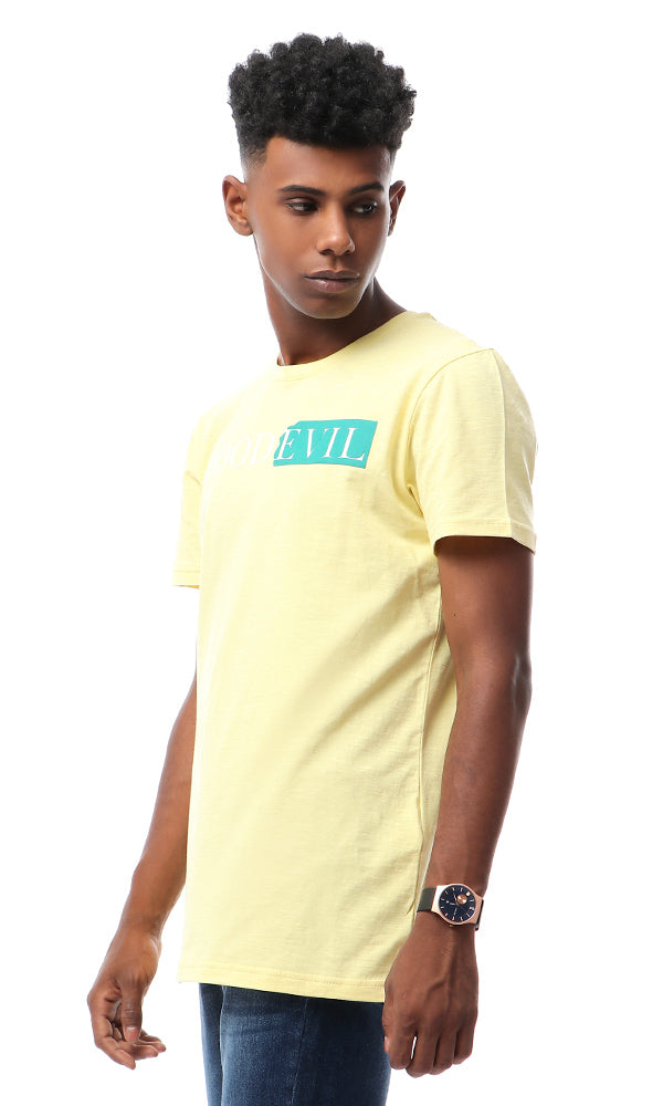 "Good Evil" Summer Short Sleeves Yellow T-shirt