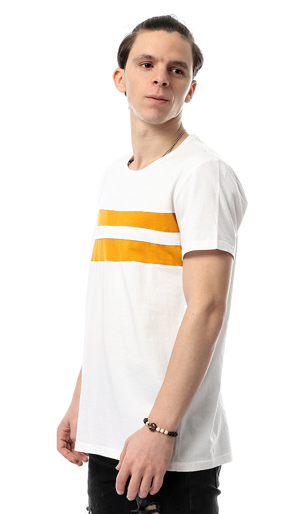 53178 Double Stripe Orange & White Tee