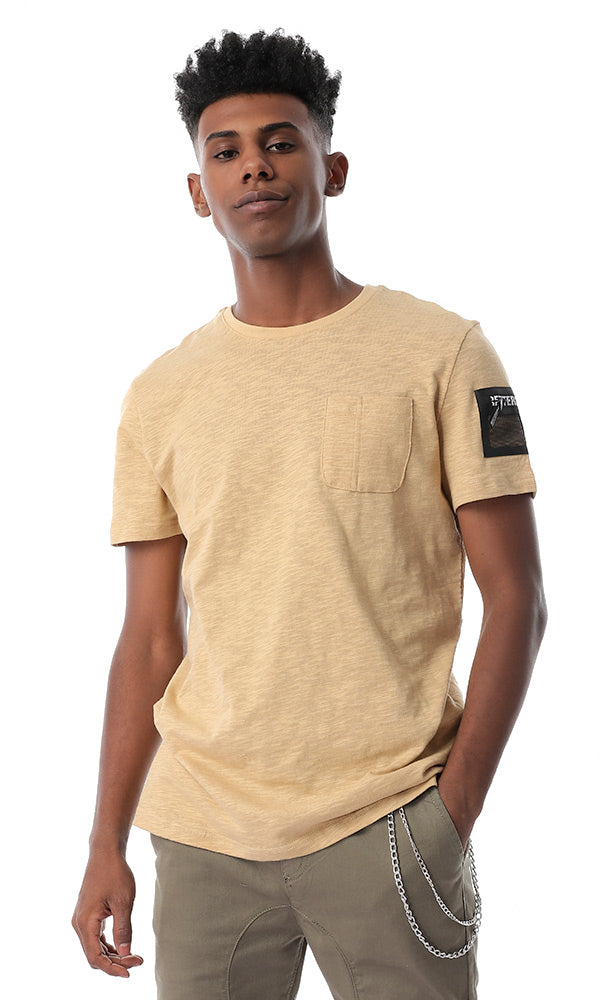 53180 Pocket Heather Heather Dark Wheat Tee