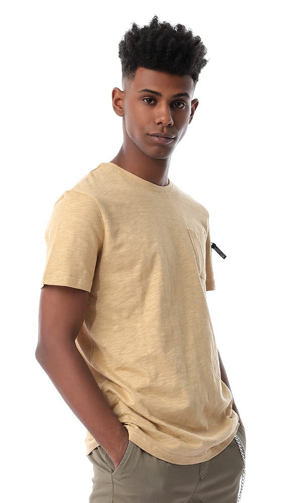 53180 Pocket Heather Heather Dark Wheat Tee