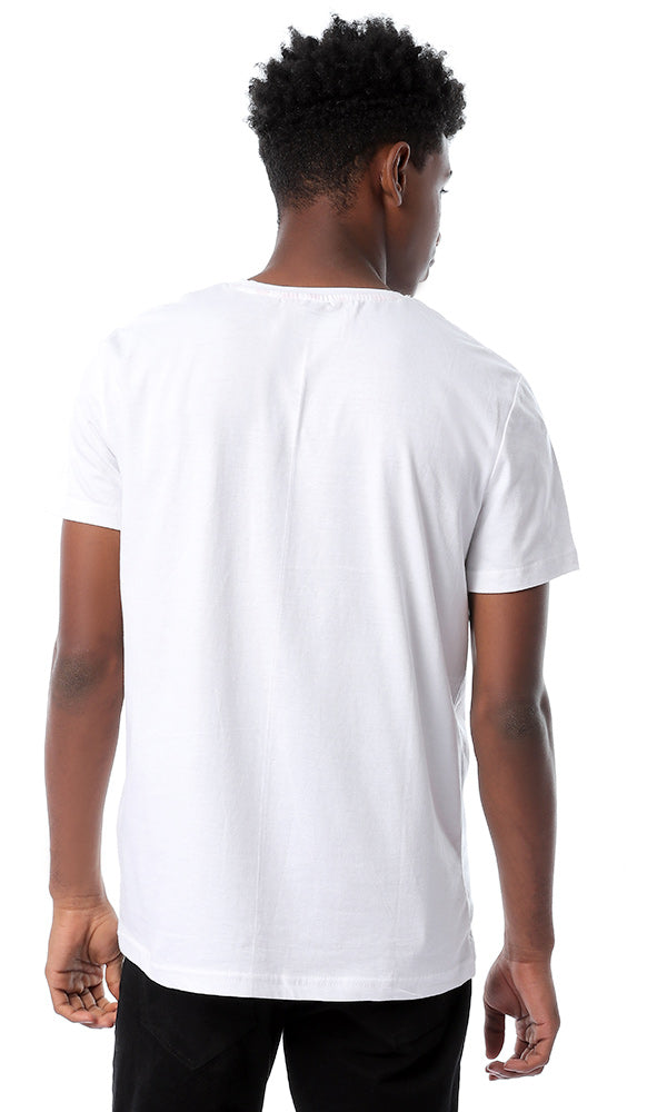 53184 Front Pique "Untitled" Slip On White T-shirt