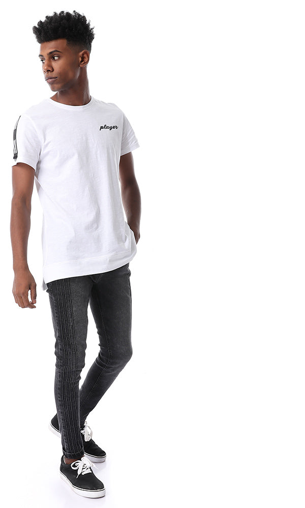 White Boyfriend Funky Tee