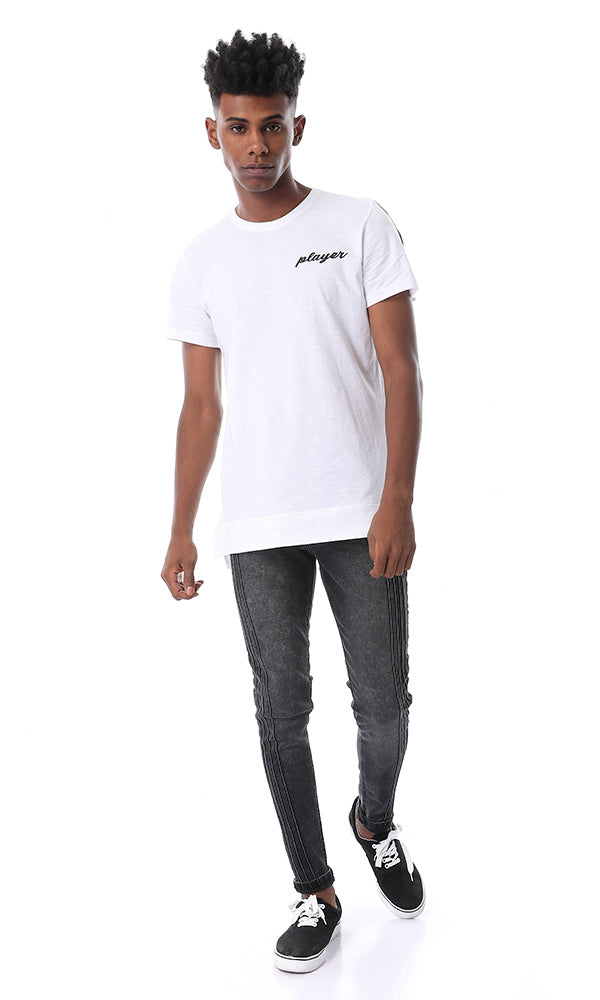 White Boyfriend Funky Tee