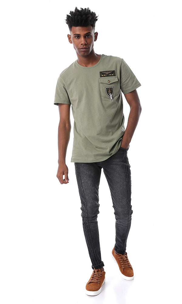 53217 Military Fashionable Olive Tee