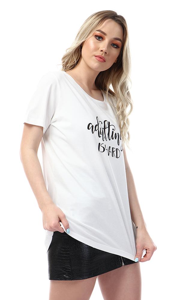 53265 Adultng Is Hard Printed Round White T-shirt - Ravin 